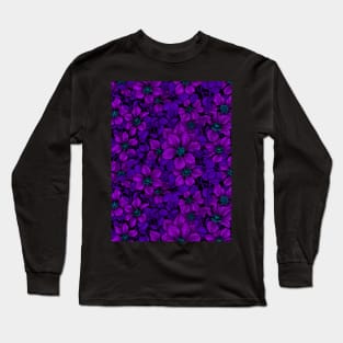 Purple Clematis vine Long Sleeve T-Shirt